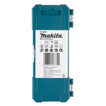MAKITA D-72833 HSS-TIN Drill Bit ECO Set, 6 Piece Set 