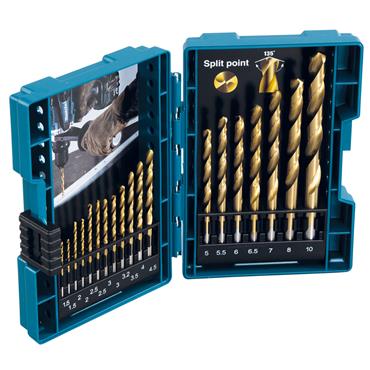 MAKITA D-67527 HSS-TIN Metal Bit Set, 19 Piece Set