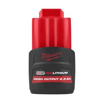 MILWAUKEE M12HB2.5 4932480164 12V 2.5ah High Output Red Litihum Battery