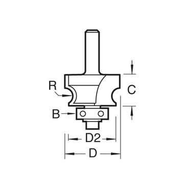 TREND BEARING GUIDED CORNER BEAD 9.5mm RADIUS C216X1/2TC