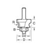 TREND BEARING GUIDED CORNER BEAD 9.5mm RADIUS C216X1/2TC