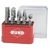 RUKO 116002 Carbide Metal Grinding 10-Piece Bit Set