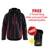 Blaklader 4890 Lightweight Lined Functional Jacket - Black/Red, Small