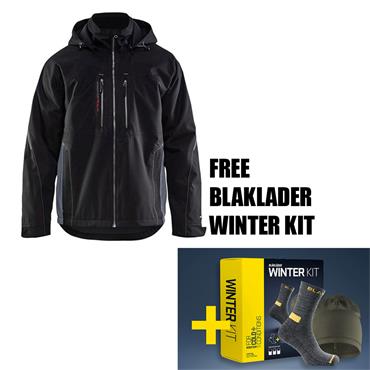 BLAKLADER 4890 Waterproof Lined Functional Jacket - Black/Grey