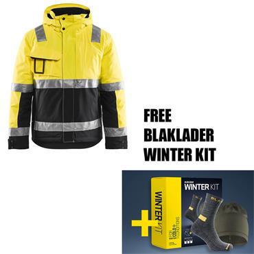 Blaklader 4870 High-Visibility Winter Jacket - Yellow/Black