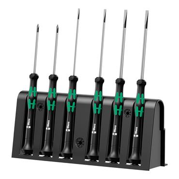 Wera 05118150001 2035/6 A 6 Piece Micro Slotted/Phillips Precision Screwdriver Set
