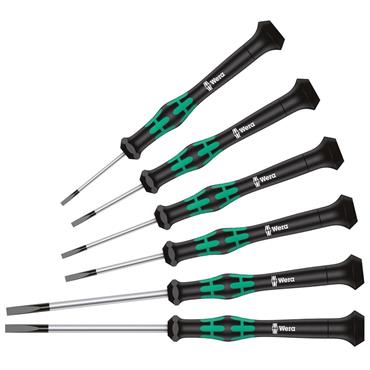 Wera 05118150001 2035/6 A 6 Piece Micro Slotted/Phillips Precision Screwdriver Set