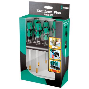 Wera 05105622001 6 Piece Mixed Kraftform Plus Screwdriver Set