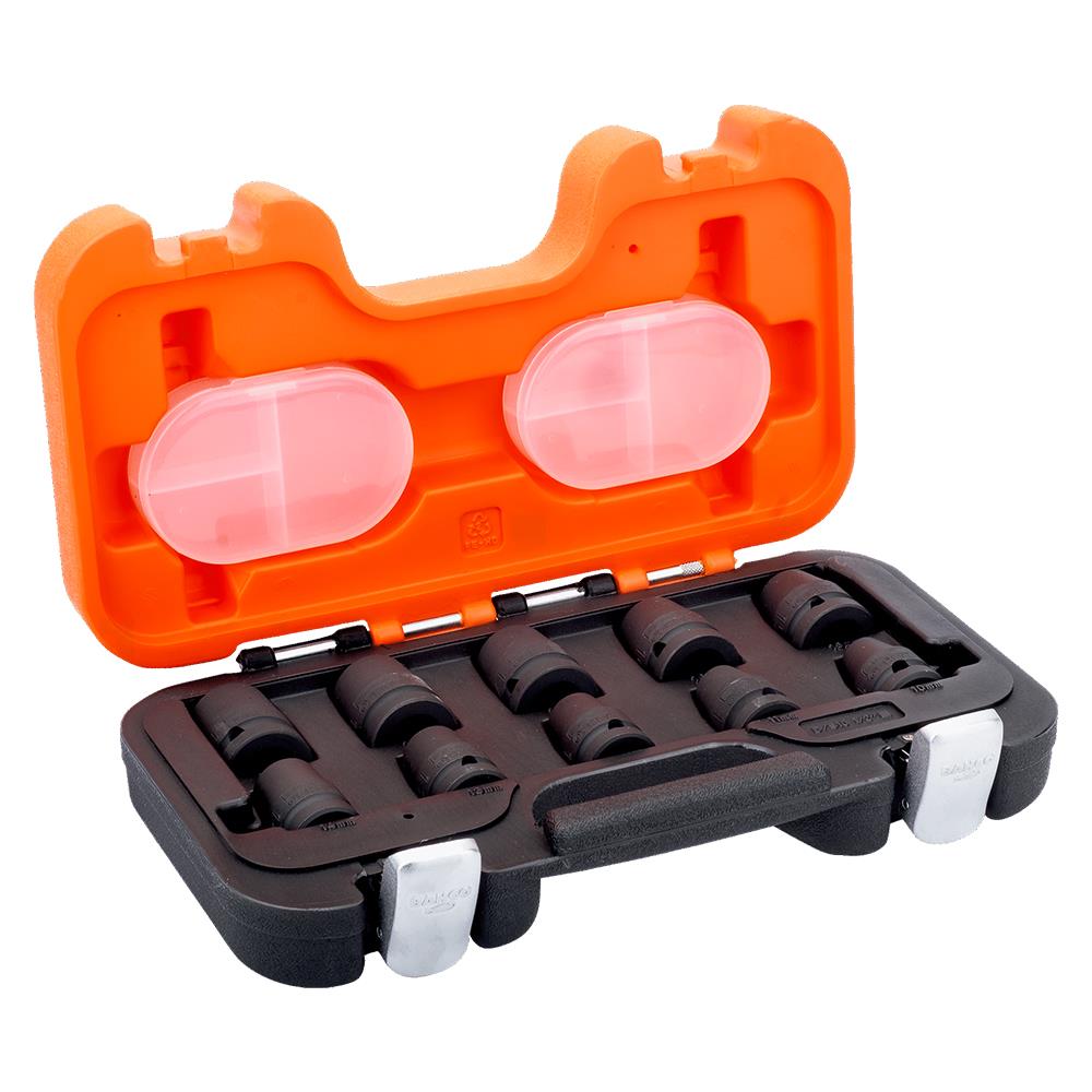 Bahco D/S10 10 Piece Metric Standard 1/2" Drive Impact Socket Set