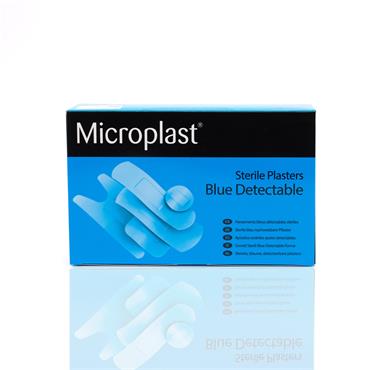 Crest Medical 86932 Microplast Blue Detectable Plasters 7cm x 2cm Box of 100