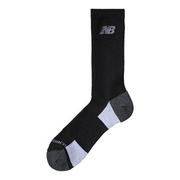 NEW BALANCE LAS51351BLK0M Black Performance Cushioned Crew Socks Size Medium
