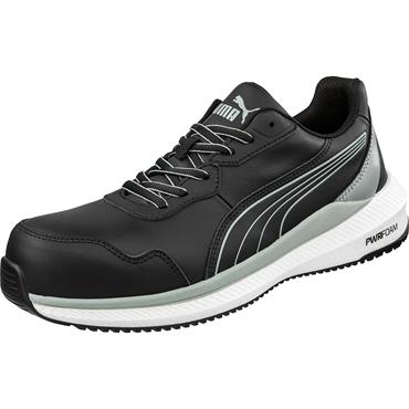 PUMA ZOOM LOW S3S ESD Leather Safety Shoes, Black