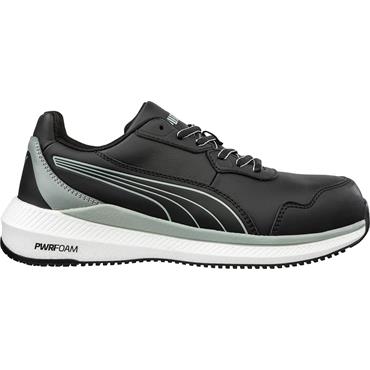 PUMA ZOOM LOW S3S ESD Leather Safety Shoes, Black