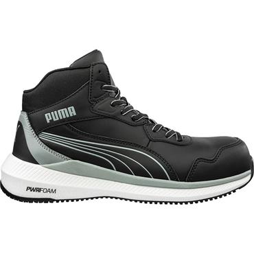 PUMA ZOOM MID S3S ESD Leather Safety Shoe,Black