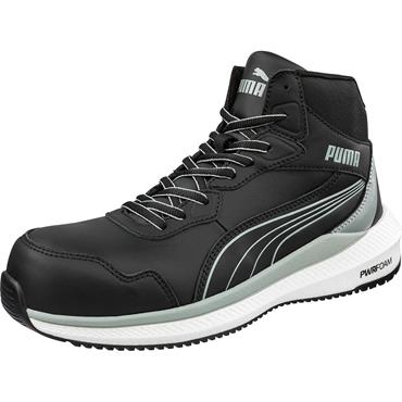 PUMA ZOOM MID S3S ESD Leather Safety Shoe,Black