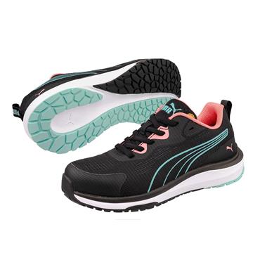 PUMA CELERITY KNIT LOW S1PS ESD Ladies Safety Trainers, Blue/Coral