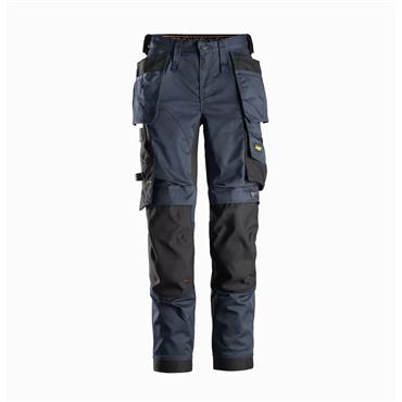 SNICKERS 6247 AllroundWork Womens Stretch Trousers, Navy/Black