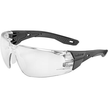 BOLLE RUSPMN10E   RUSH+ 2.0 PC Safety Glasses, Clear, Black Frame