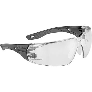 BOLLE RUSPMN10E   RUSH+ 2.0 PC Safety Glasses, Clear, Black Frame