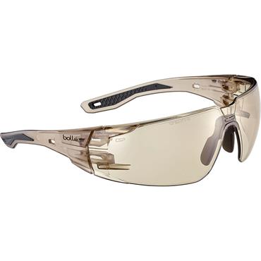BOLLE RUSHMN30E RUSH+ 2.0 PC Safety Glasses, Copper, Black Frame