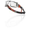 BOLLE RUSXMN11E RUSH+ 2.0 XP Safety Glasses, Hybrid clear, Medium/Large, Black/Red Frame