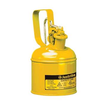 Justrite 10111Z Type I Steel Safety Can, Yellow for Diesel