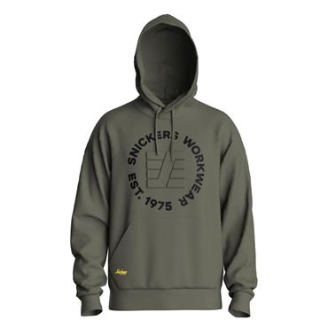 SNICKERS 2010 Logo Terry Sweatshirt Hoodie, Khaki Green