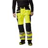 SNICKERS 6238 High-Vis Class 2, Trousers Holster Pockets, Yellow/Black, 31x32