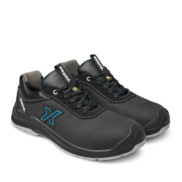 EXENA FUSION S3L SC FO SR ESD Low Safety Trainers, Black/Blue