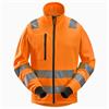 SNICKERS 8036 High-Vis Full Zip Class 2/3 Jacket, Orange, Size Small