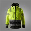 SNICKERS 1232 High-Vis Class 2/3 Softshell Jacket, Yellow/Blac, Size Small