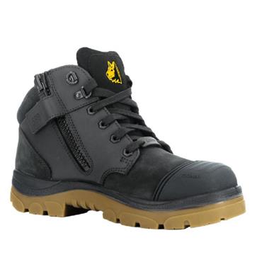 STEEL BLUE Parkes Zip S3 Composite Safety Boots, Black Amber