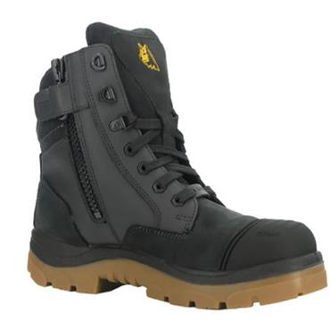 STEEL BLUE Southern Cross Zip S3 Composite Safety Boots, Black Amber