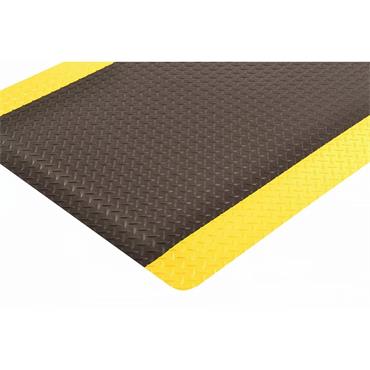 NO TRAX 91cm x 213cm Black/Yellow Cushion Trax Anti Fatigue Matting
