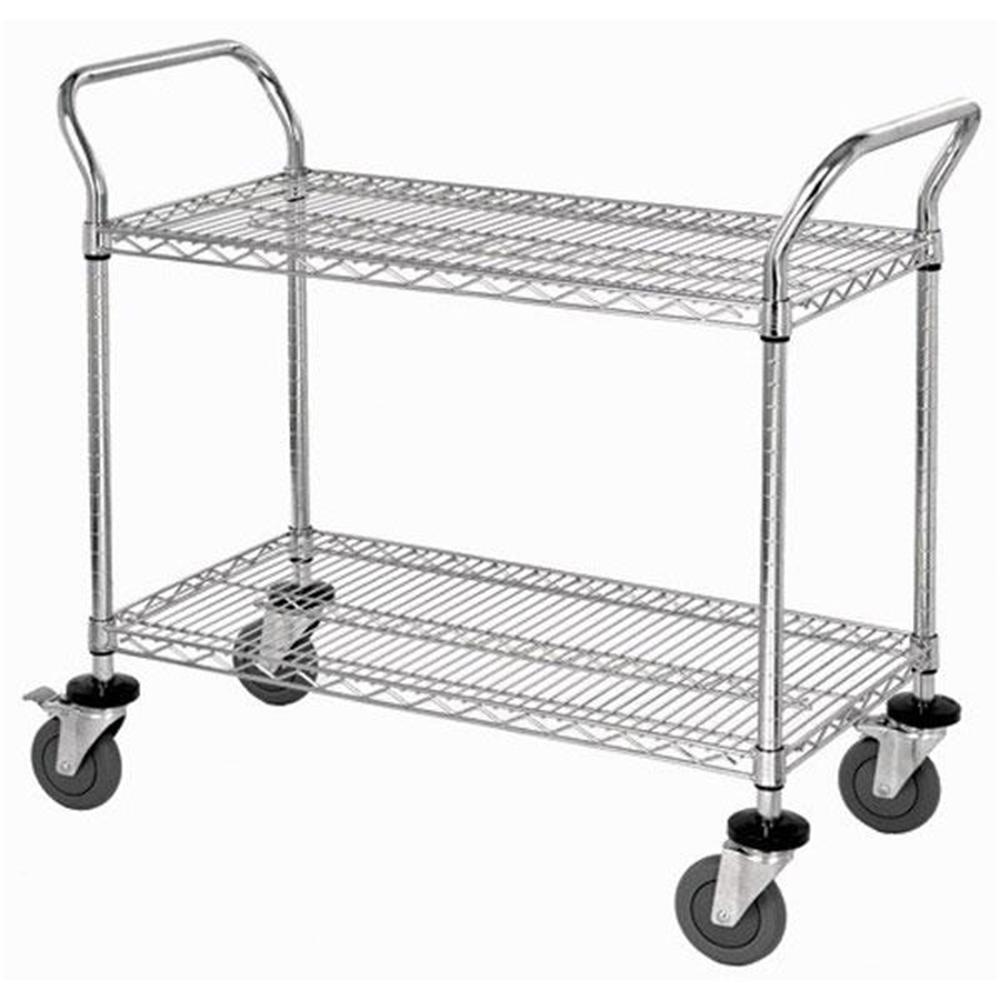 QUANTUM STORAGE 2 Shelf Utility Wire Shelving Carts available online