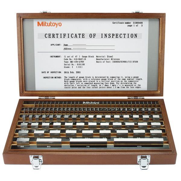 Mitutoyo 51651011 33 Blocks Metric Gauge Block Set available online