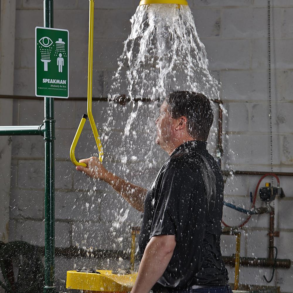 Speakman Optimus Shower Head with Eye/Face Wash Bowl Combination