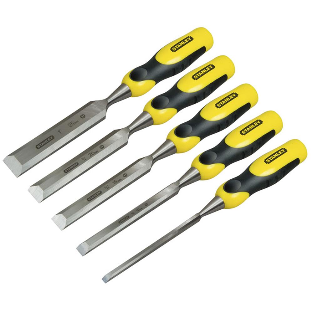 Stanley 216885 5 Piece Dynagrip Wood Chisel Set available online