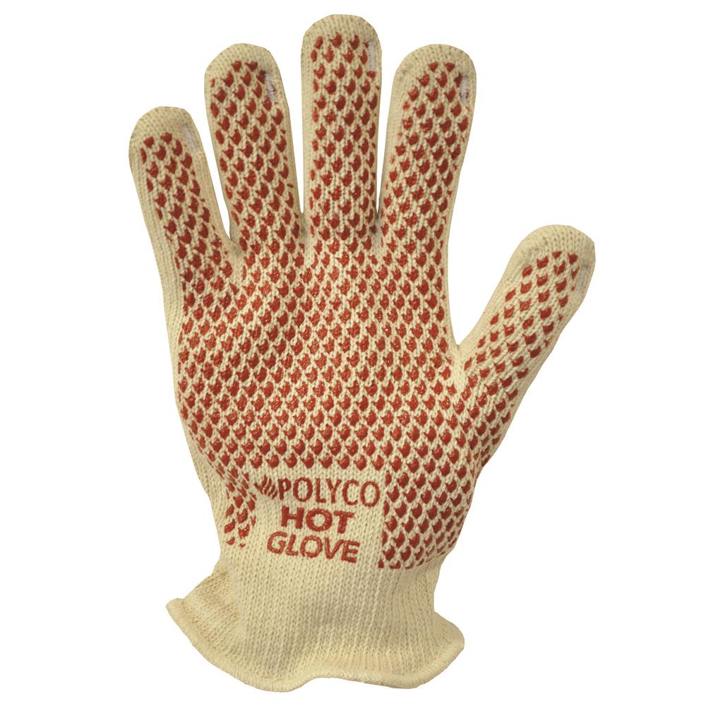 Polyco 9010 Double Layered Cotton Glove with Nitrile Grip Coating