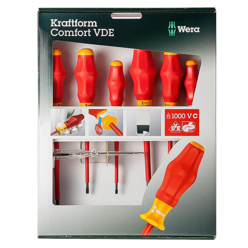 Wera 031576 7 Piece Mixed VDE Insulated Screwdriver Set available