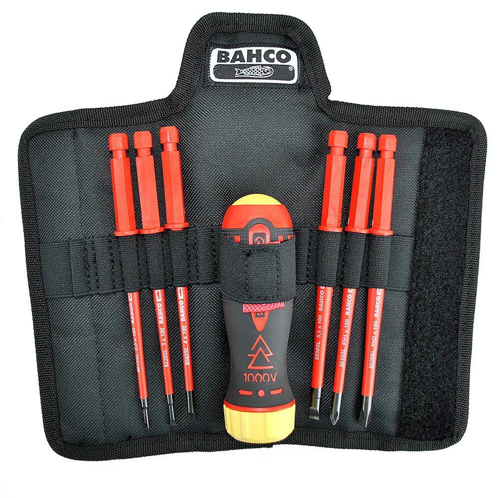 Bahco 808061 1000V 6 Piece Ratchet Screwdriver Set available online