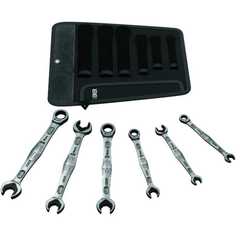 Wera 020022 6 Piece Metric Joker Combi Ratchet and Double Open End