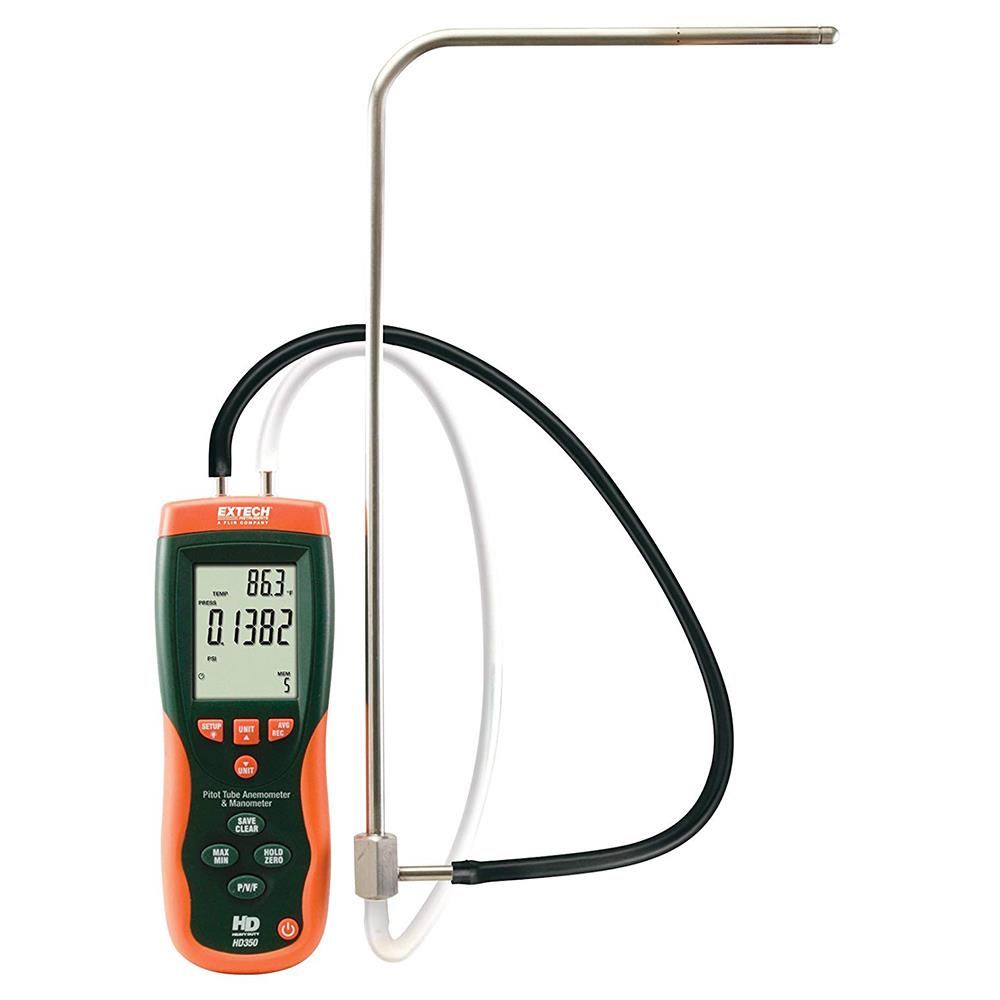 Extech HD350 Pitot Tube Anemometer + Differential Manometer available