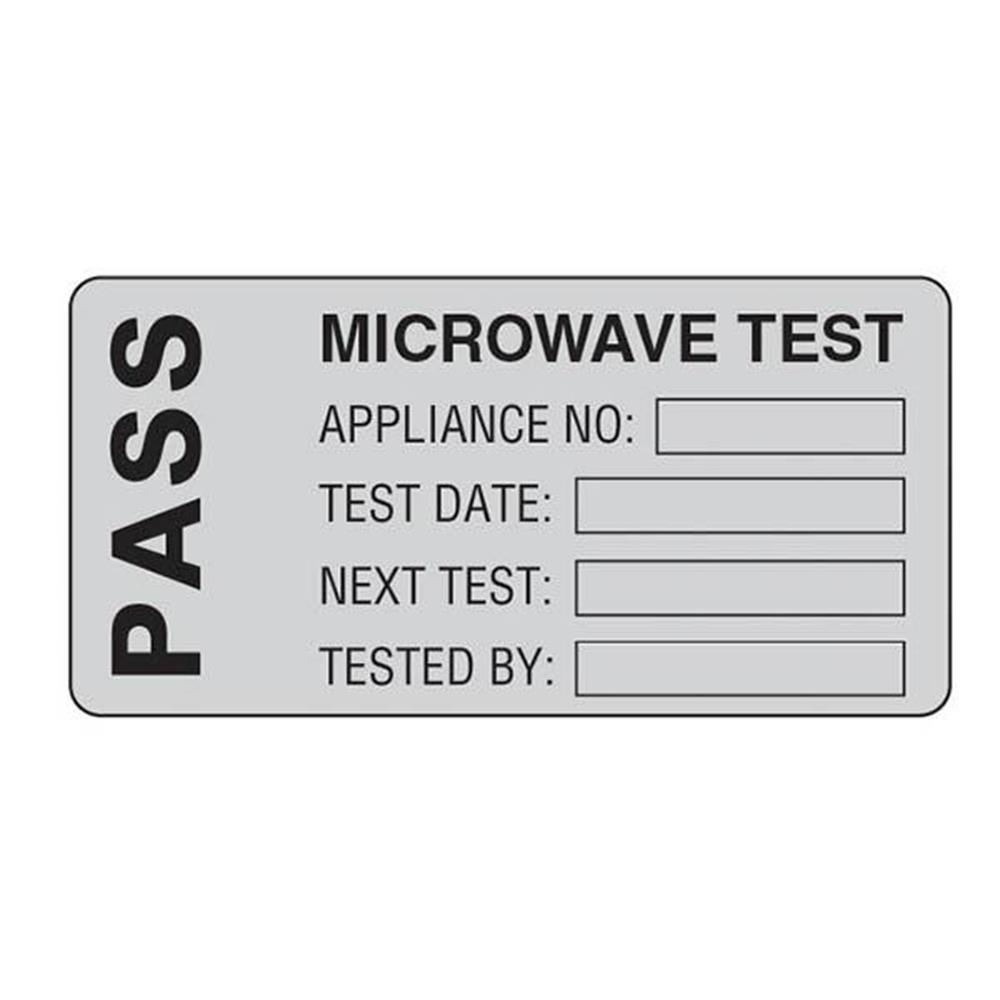 MARTINDALE MICRO 50 x 25mm Microwave Test PASS PAT Test Labels, Roll of