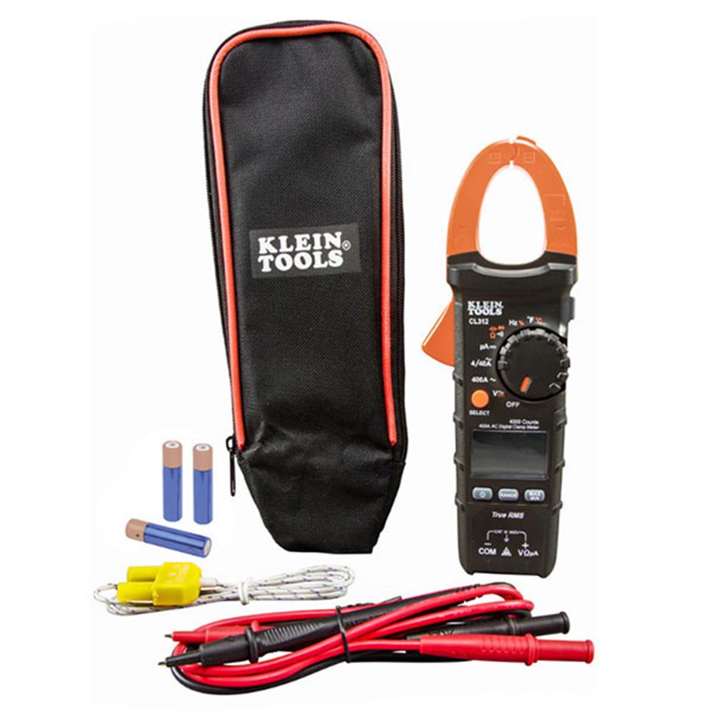 KLEIN TOOLS CL312 HVAC Digital Clamp Meter, 400 Amp AC AutoRanging