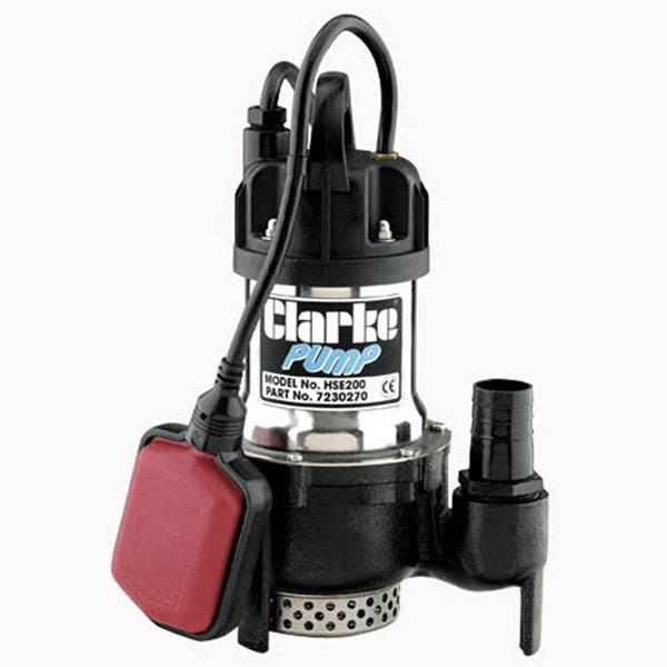 Clarke HSE200A 240 Volt Submersible Water Pump, 200 Litre/Minute