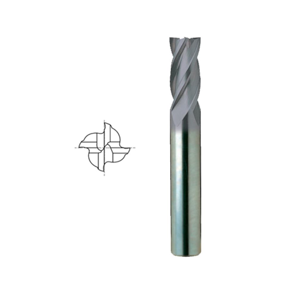 1/4" Kyocera SGS Z-Carb 4-Flute Solid Carbide End Mill - 36853 (T-Namite-X Coated)