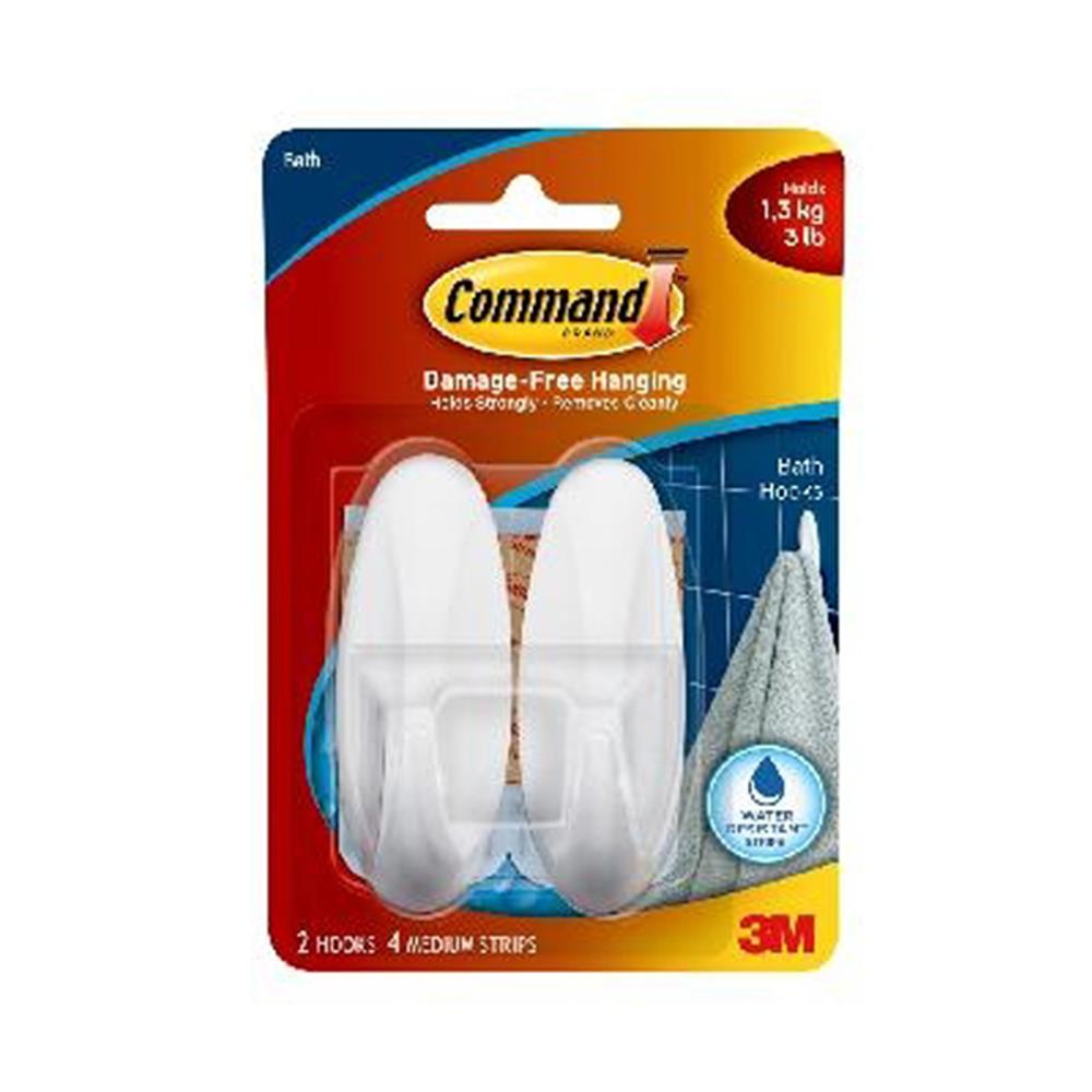 3M Command™ 17081B Designer Hook with WaterResistant Strips available