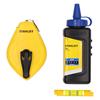 Stanley HT47113-0 30m ABS Plastic 1:1 Kit With Blue Chalk and Line Level
