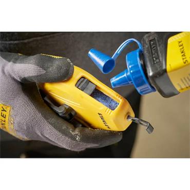Stanley HT47113-0 30m ABS Plastic 1:1 Kit With Blue Chalk and Line Level